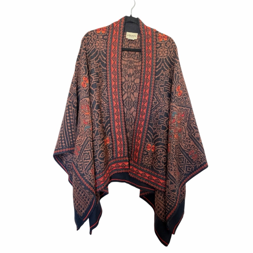 Intiwara Alpaca Poncho Shawl Aztec Nordic Cabincore